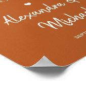 Meerjarig herfst herfst terracotta trouwlenteken poster (Hoek)