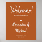 Meerjarig herfst herfst terracotta trouwlenteken poster (Voorkant)