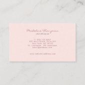 Meerjarig meisje met Roos goudmarmer Visitekaartje (Achterkant)