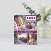 Meerjarig Paars Lijst van één dag Kaart (Staand voorkant)