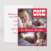 Meerjarig rood één dag Lijst Kaart (Voorkant / Achterkant)