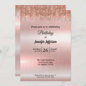 Meerjarig roos goud - uitnodiging (Voorkant / Achterkant)