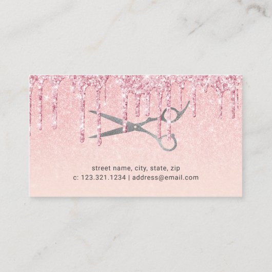 Meerjarig roos goudhaar en keukenschaar visitekaartje (Achterkant)