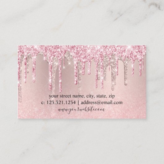 Meerjarig roos goudhaar en make-up visitekaartje (Achterkant)