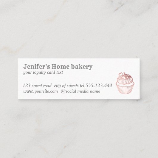 Meerjarig roos goudhandcakkerbroeken mini visitekaartje (Achterkant)