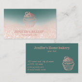 Meerjarig roos goudhandcakkerbroeken visitekaartje (Voorkant / Achterkant)