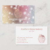 Meerjarig roos goudhandcakkerbroeken visitekaartje (Voorkant / Achterkant)