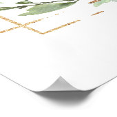 Meerjarig, succulent greenery foliage Gold welkom Poster (Hoek)