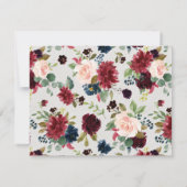 Meerjarig Waterverf Floral botanisch Bedankkaart (Achterkant)