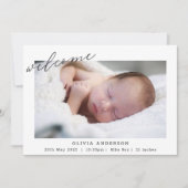 Meerjarige aankondiging geboorte foto's met miniem (Voorkant)