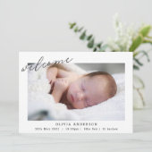 Meerjarige aankondiging geboorte foto's met miniem (Staand voorkant)