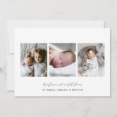 Meerjarige aankondiging geboorte foto's met miniem (Achterkant)