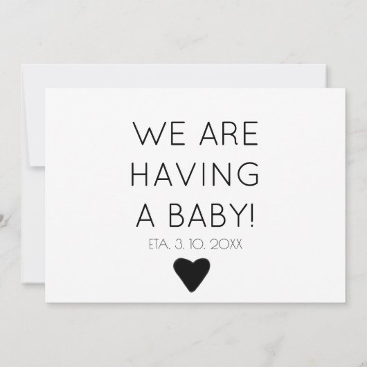 Meerjarige aankondiging zwangerschap met minimale (Achterkant)