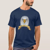 Meerjarige adelvogel en gouden lint met psalm 23 t-shirt (Voorkant)