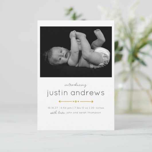 Meerjarige Baby-aanmaningskaart Aankondiging (Staand voorkant)