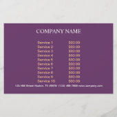 Meerjarige dessertcake bakkerij flyer (Achterkant)