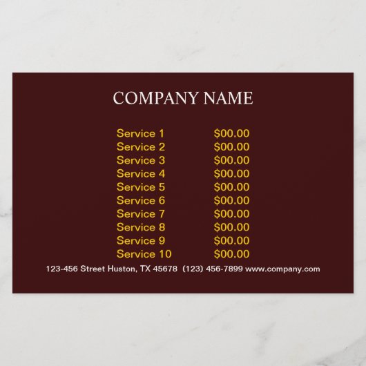 Meerjarige dessertcake bakkerij flyer (Achterkant)