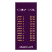 Meerjarige dessertcake bakkerij reclamekaart (Achterkant)