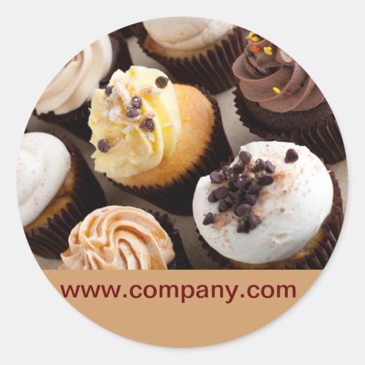 Meerjarige dessertcake bakkerij ronde sticker (Voorkant)