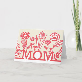 Meerjarige Floral-Moederdag Kaart