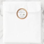 Meerjarige haringhoningbijenkar ronde sticker (Tas)