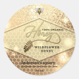 Meerjarige honingbijenhoning ronde sticker