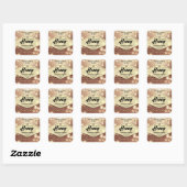 Meerjarige honingbijenhoning vierkante sticker (Vel)