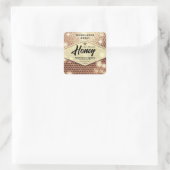 Meerjarige honingbijenhoning vierkante sticker (Tas)