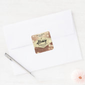 Meerjarige honingbijenhoning vierkante sticker (Envelop)