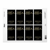 Meerjarige honingbijenhoningpot etiket (Full Sheet)