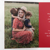 Meerjarige kerstfoto's met brede vakantie drieluik kaart (Binnenzijde eerst)