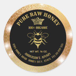 Meerjarige koningin honingraat honingraat ronde sticker