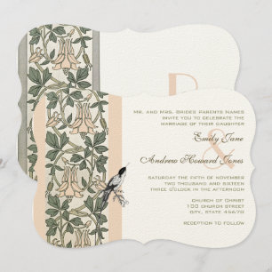Meerjarige pink Hummingbird Wedding Invitation Kaart