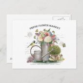 Meerjarige  tuinbouwbloemtuin briefkaart (Voorkant / Achterkant)