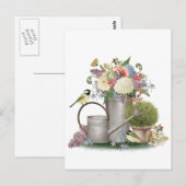 Meerjarige  tuinbouwbloemtuin briefkaart (Voorkant / Achterkant)