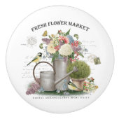 Meerjarige  tuinbouwbloemtuin keramische knop (Voorkant)