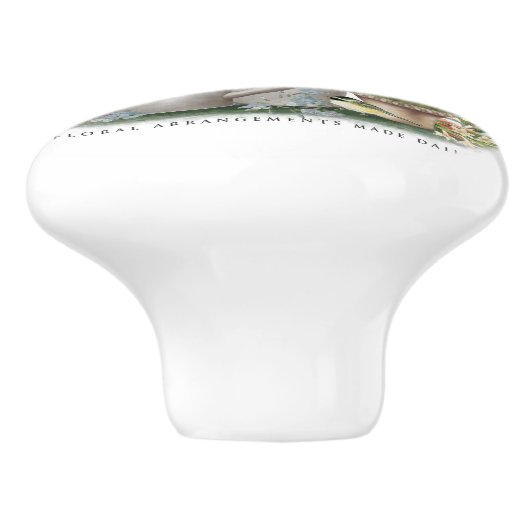 Meerjarige  tuinbouwbloemtuin keramische knop (Zijkant)