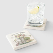 Meerjarige  tuinbouwbloemtuin stenen onderzetter (Zijkant)