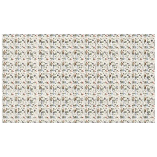 Meerjarige  tuinbouwbloemtuin tafelkleed (Voorkant (Horizontaal))