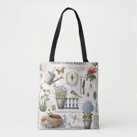 Meerjarige tuinbouwbloemtuin tote bag (Voorkant)