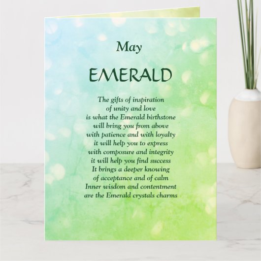Meerjarige verjaardag van de groet van Emerald Kaart (Voorkant)