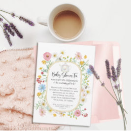 Meerjarige wilde bloemen Bijen Tea Party Girl Kaart