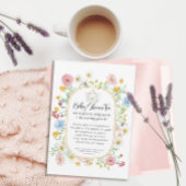 Meerjarige wilde bloemen Bijen Tea Party Girl Kaart