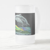 Meerjungfrau mit Delfinen Matglas Bierpul (Voorkant rechts)