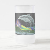 Meerjungfrau mit Delfinen Matglas Bierpul (Center)