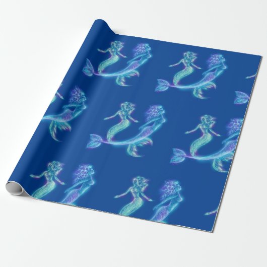 Meerjungfrauen mermaids cadeaupapier (Uitgerold)