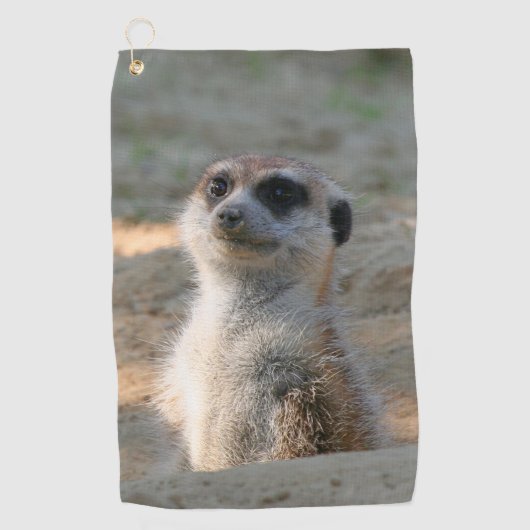Meerkat 004 golfhanddoek (Voorkant)