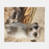 Meerkat 042 fleece deken (Voorkant (Horizontaal))
