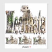 Meerkat Afbeelding Logo met Meerkats, Sticker (Vel)