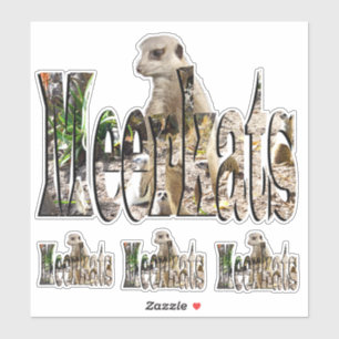 Meerkat Afbeelding Logo met Meerkats, Sticker